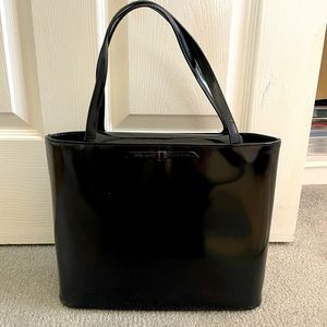 Vintage Kate Spade black leather handbag
